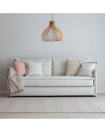 Vallby-vuodesohva luonnonvalkoinen